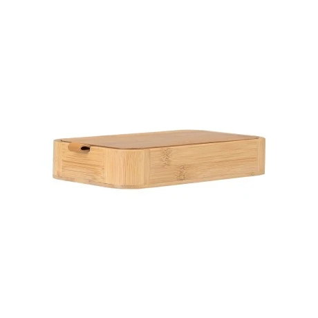 STORAGE AND ORGANIZER BAMBOO ESSENTIALS BOX WITH MIRROR 23x13,50x4cm