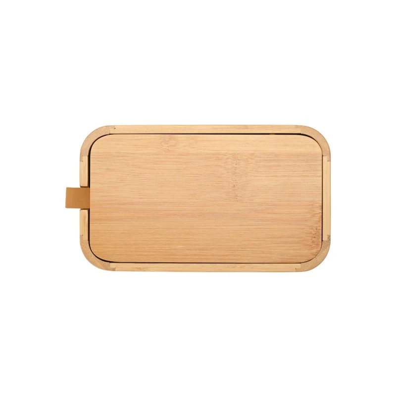 STORAGE AND ORGANIZER BAMBOO ESSENTIALS BOX WITH MIRROR 23x13,50x4cm