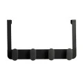 DOOR HANGER METALLIC 4 HOOKS BLACK