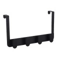 DOOR HANGER METALLIC 4 HOOKS BLACK