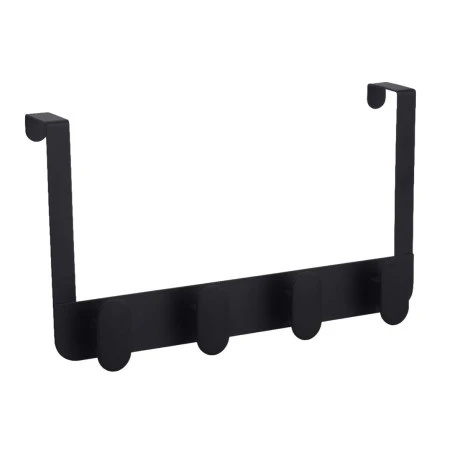 DOOR HANGER METALLIC 4 HOOKS BLACK