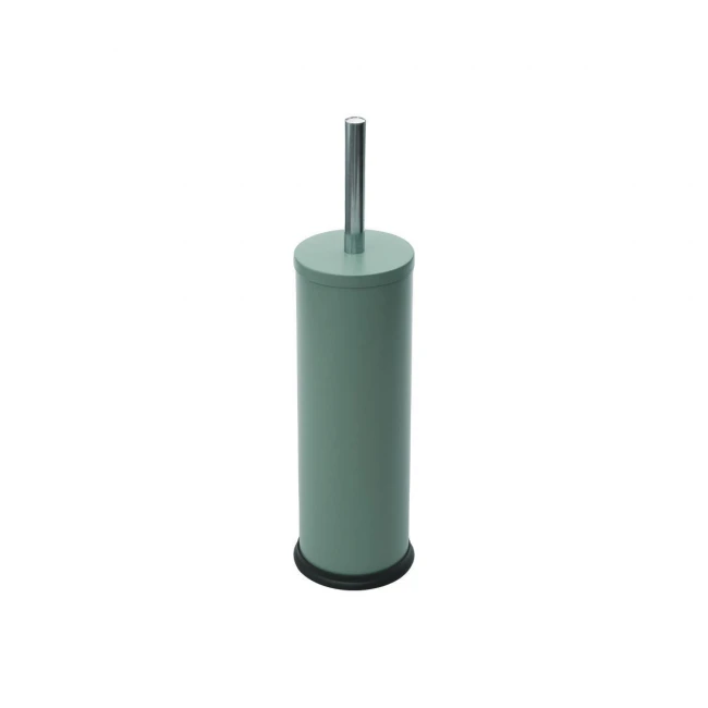 TOILET BRUSH CLASSIC METAL WITH PLASTIC LID 23cm MATTE MINT