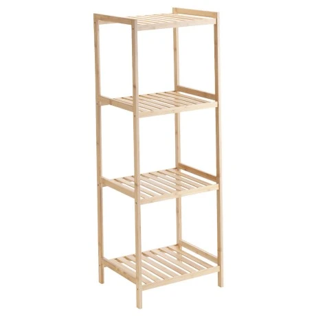 FLOOR SHELF BAMBOO ESSENTIALS WITH 4 SHELVES