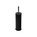 TOILET BRUSH CLASSIC METALLIC WITH PLASTIC CONTAINER 23cm MATTE BLACK