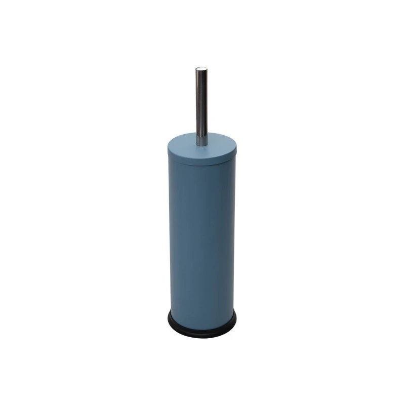 TOILET BRUSH CLASSIC METALLIC WITH PLASTIC CONTAINER 23cm MATTE BLUE