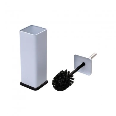 TOILET BRUSH SQUARE METALLIC 38cm MATTE WHITE