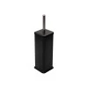 TOILET BRUSH SQUARE METALLIC 38cm MATTE BLACK