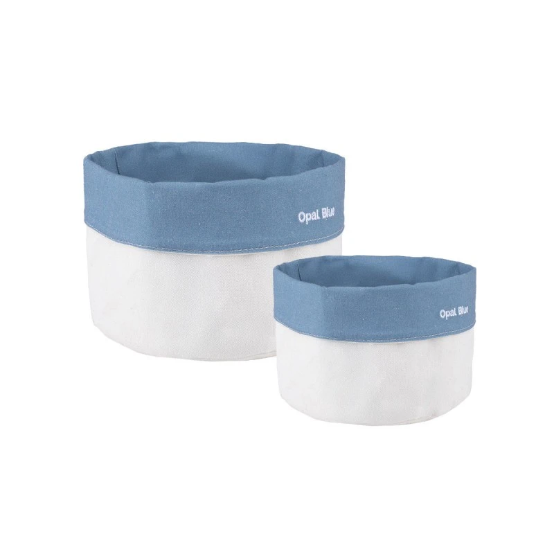 STORAGE BASKET TONE LAB WITH INTERNAL CLOATHING SET OF 2PCS OPAL BLUE