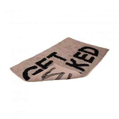 BATHROOM MAT GET NAKED 80x50cm COTTON BEIGE