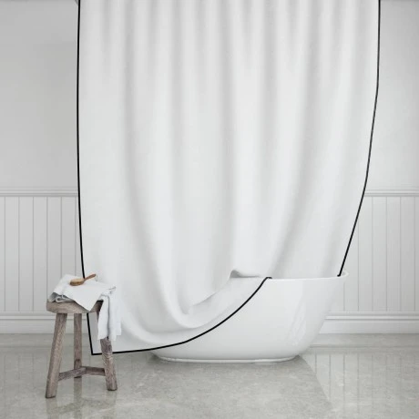 ESTIA ΚΟΥΡΤΙΝΑ ΜΠΑΝΙΟΥ FRAME ΥΦΑΣΜΑΤΙΝΗ 180x200cm