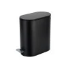 BATHROOM BIN SLIM SOFT CLOSE 5lt MATTE BLACK
