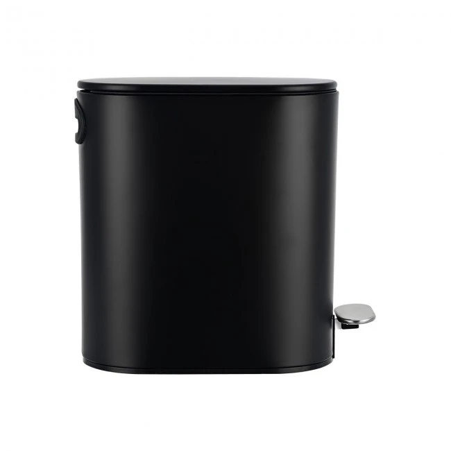 BATHROOM BIN SLIM SOFT CLOSE 5lt MATTE BLACK