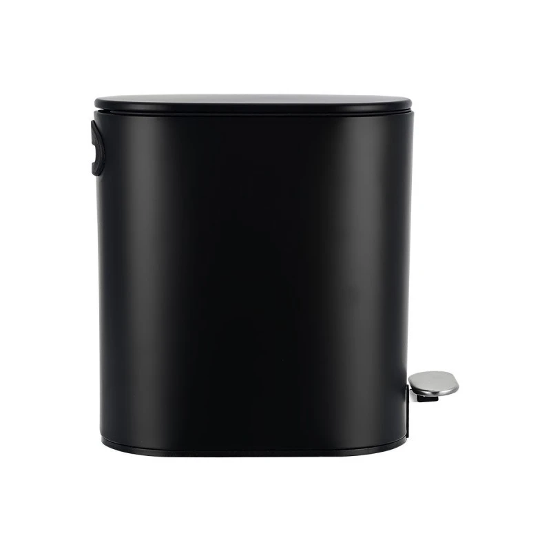 BATHROOM BIN SLIM SOFT CLOSE 5lt MATTE BLACK