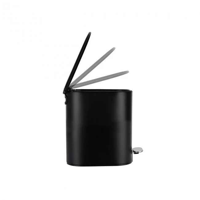 BATHROOM BIN SLIM SOFT CLOSE 5lt MATTE BLACK