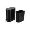 BATHROOM BIN SLIM SOFT CLOSE 5lt MATTE BLACK