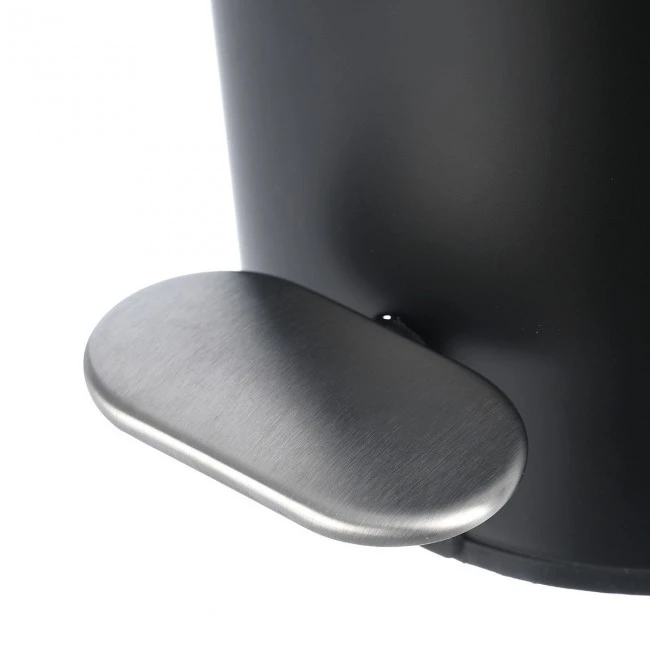 BATHROOM BIN SLIM SOFT CLOSE 5lt MATTE BLACK