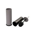 TOILET BRUSH CLASSIC METALLIC WITH PLASTIC CONTAINER 23cm MATTE TAUPE