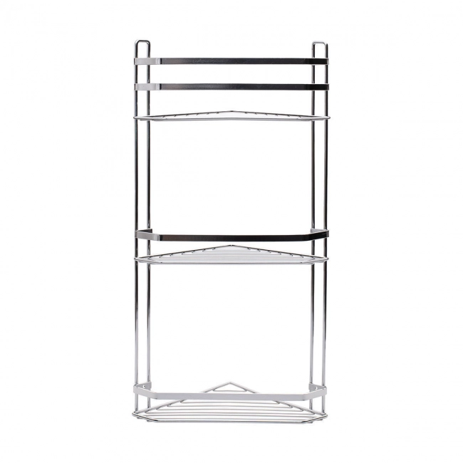 ESTIA ΕΤΑΖΕΡΑ ELEGANT ΜΕΤΑΛΛΙΚΗ ΓΩΝΙΑΚΗ 3 ΘΕΣΕΩΝ 54x28x18cm ΧΡΩΜΙΟΥ