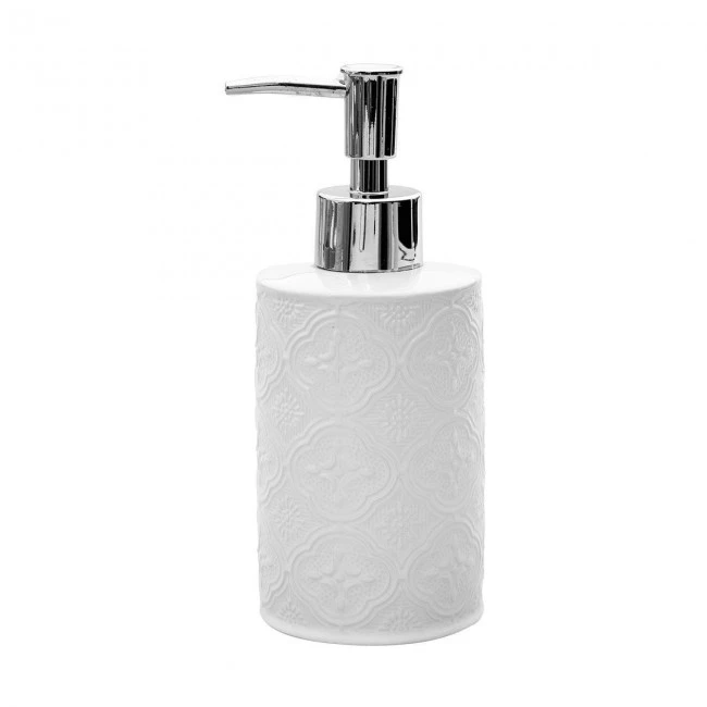 SOAP DISPENSER BOHO PORCELAIN 320ml WHITE