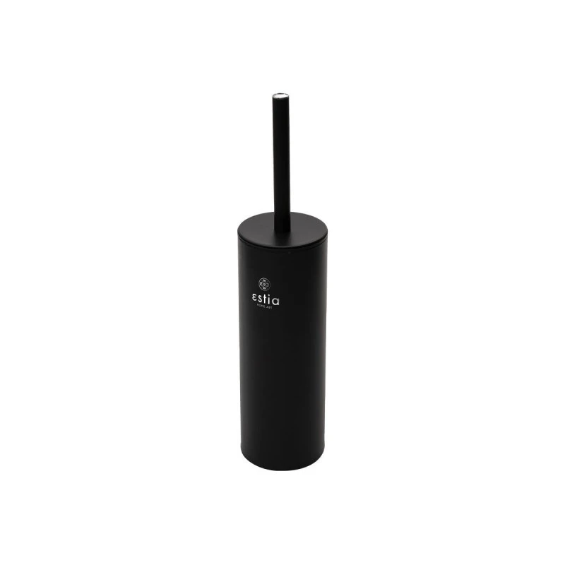 TOILET BRUSH DITA STAINLESS STEEL WITH PLASTIC CONTAINER 23cm MATTE BLACK