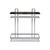 ESTIA ΕΤΑΖΕΡΑ ELEGANT ΜΕΤΑΛΛΙΚΗ ΙΣΙΑ 2 ΘΕΣΕΩΝ 27x25x12.5cm ΧΡΩΜΙΟΥ