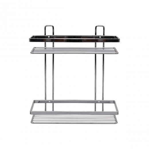 ESTIA ΕΤΑΖΕΡΑ ELEGANT ΜΕΤΑΛΛΙΚΗ ΙΣΙΑ 2 ΘΕΣΕΩΝ 27x25x12.5cm ΧΡΩΜΙΟΥ