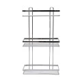 ESTIA ΕΤΑΖΕΡΑ ELEGANT ΜΕΤΑΛΛΙΚΗ ΙΣΙΑ 3 ΘΕΣΕΩΝ 46x25x12.5cm ΧΡΩΜΙΟΥ