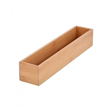 DRAWER ORGANIΖER BOX BAMBOO ESSENTIALS 8x38x7cm