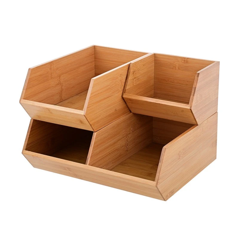 ORGANIΖER BOX BAMBOO ESSENTIALS 17.8x15.7x12.5cm