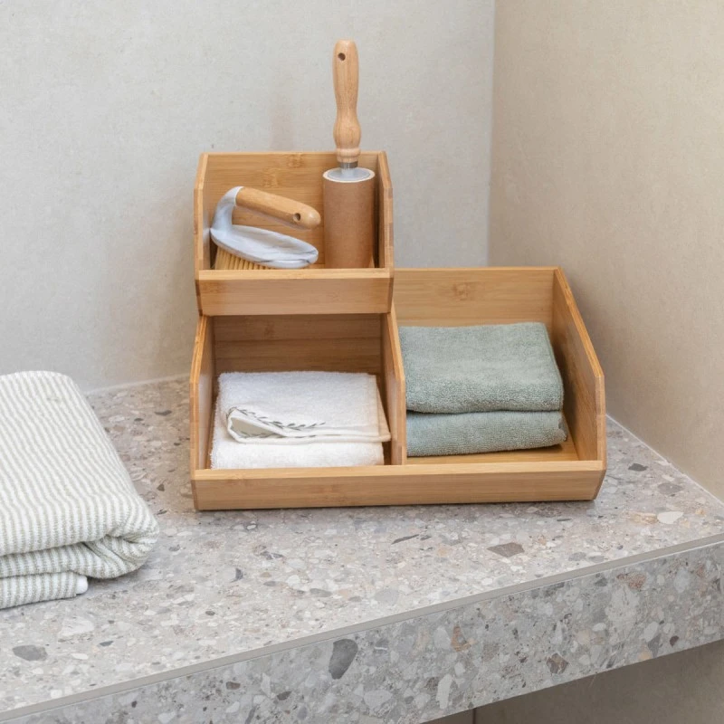 ORGANIΖER BOX BAMBOO ESSENTIALS 17.8x15.7x12.5cm