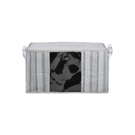 ΘΗΚΗ ΑΠΟΘΗΚΕΥΣΗΣ NON WOVEN ΥΦΑΣΜΑΤΙΝΗ 60x45x35cm ΜΕ ΠΑΡΑΘΥΡΟ IVORY