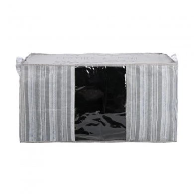 STORAGE CASE NON WOVEN 50x40x30cm WITH WINDOW IVORY