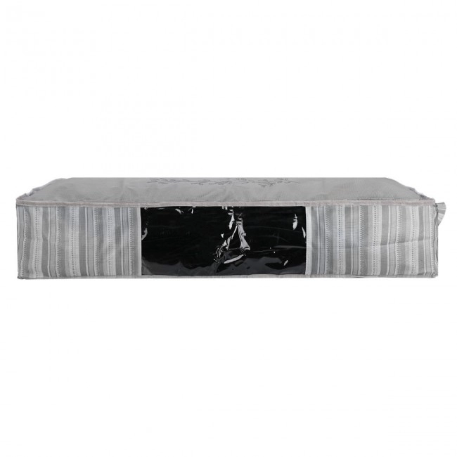 ESTIA ΘΗΚΗ ΑΠΟΘΗΚΕΥΣΗΣ NON WOVEN ΥΦΑΣΜΑΤΙΝΗ 100x50x20cm ΜΕ ΠΑΡΑΘΥΡΟ IVORY