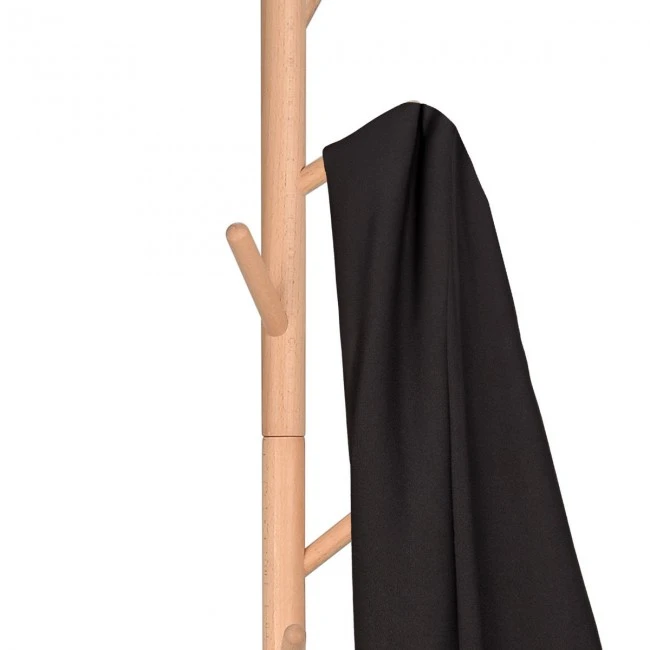 COAT RACK 8 HOOKS WOODEN