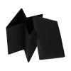 STOOL CUBE LEATHER WITH STORAGE SPACE BLACK