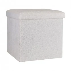 STOOL CUBE TEDDY WITH STORAGE SPACE WHITE STOOL CUBE TEDDY WITH STORAGE SPACE WHITE
