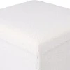 STOOL CUBE TEDDY WITH STORAGE SPACE WHITE