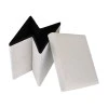 STOOL CUBE TEDDY WITH STORAGE SPACE WHITE