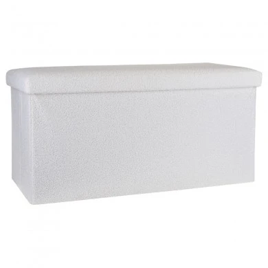 ESTIA ΣΚΑΜΠΟ CUBE TEDDY ΜΕ ΑΠΟΘΗΚΕΥΤΙΚΟ ΧΩΡΟ 76Χ38cm ΛΕΥΚΟ