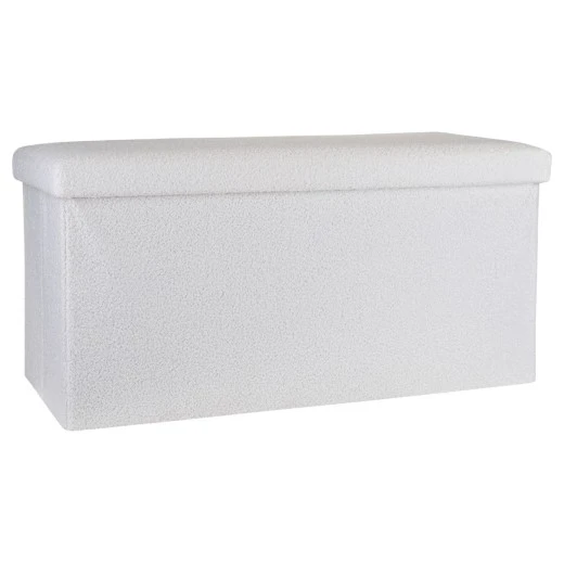 ESTIA ΣΚΑΜΠΟ CUBE TEDDY ΜΕ ΑΠΟΘΗΚΕΥΤΙΚΟ ΧΩΡΟ 76Χ38cm ΛΕΥΚΟ