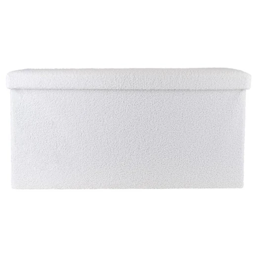 ESTIA ΣΚΑΜΠΟ CUBE TEDDY ΜΕ ΑΠΟΘΗΚΕΥΤΙΚΟ ΧΩΡΟ 76Χ38cm ΛΕΥΚΟ