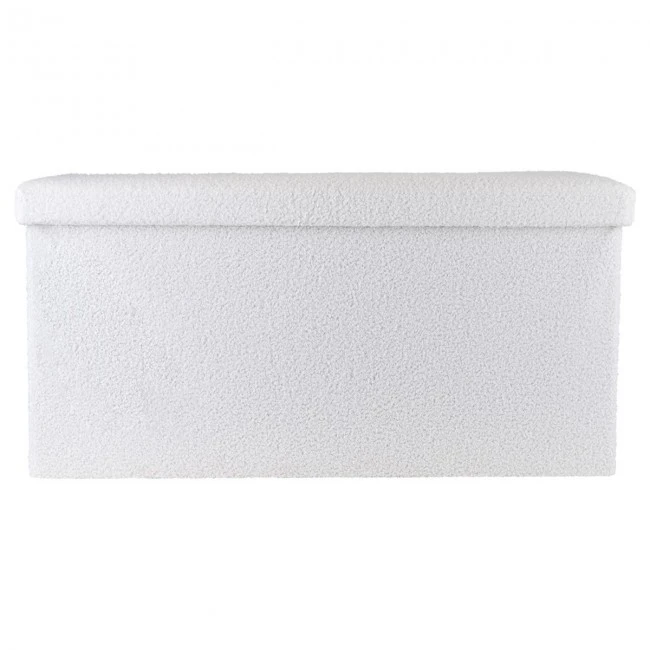 ESTIA ΣΚΑΜΠΟ CUBE TEDDY ΜΕ ΑΠΟΘΗΚΕΥΤΙΚΟ ΧΩΡΟ 76Χ38cm ΛΕΥΚΟ