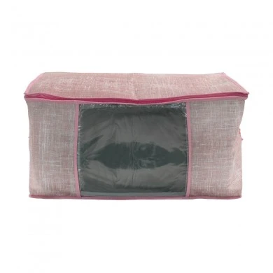STORAGE ZIP BOX CORAL NON WOVEN 60x45x30cm