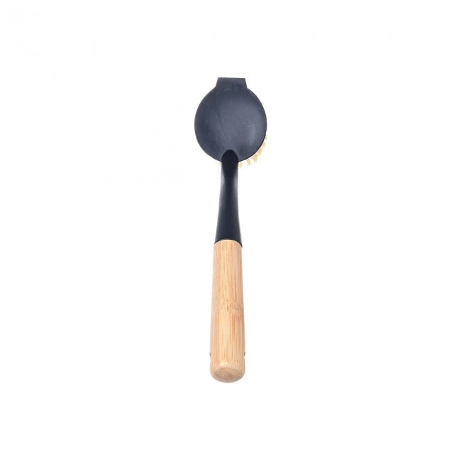DISH HAND BRUSH BAMBOO ESSENTIALS BLACK ROUND