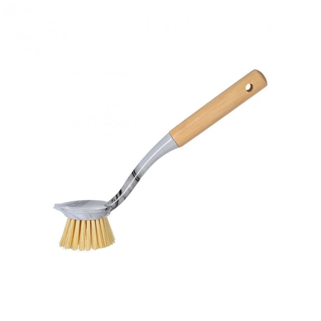 DISH HAND BRUSH BAMBOO ESSENTIALS MARBLE ROUND