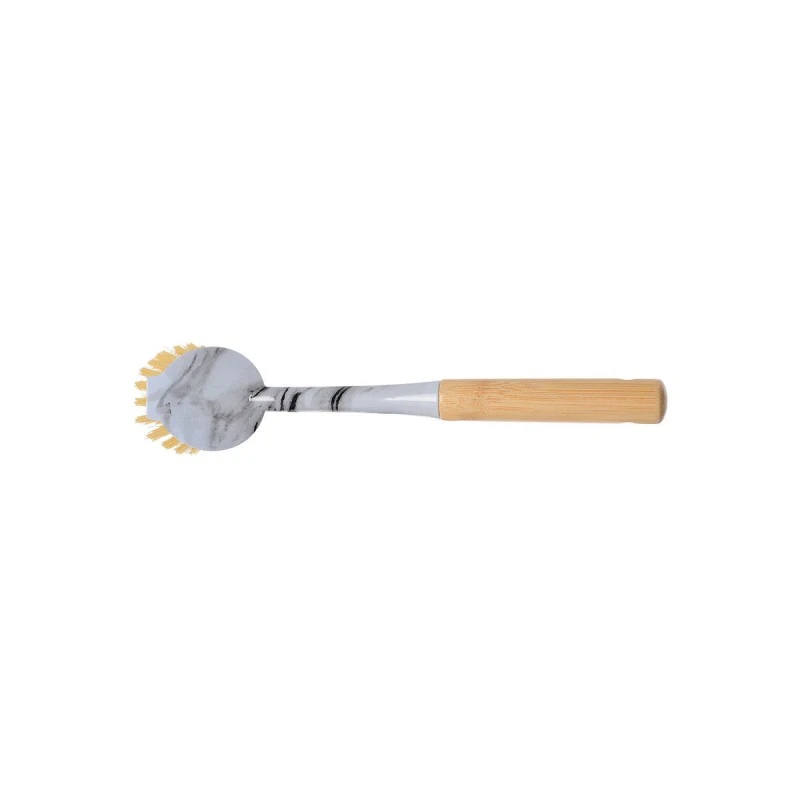 DISH HAND BRUSH BAMBOO ESSENTIALS MARBLE ROUND