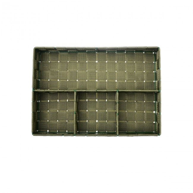 ESTIA ΚΑΛΑΘΙ ΟΡΓΑΝΩΣΗΣ 4 ΘΕΣΕΩΝ OLIVE SEIRES 33x23x6cm ΛΑΔΙ