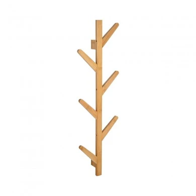 WALL HANGER BAMBOO VERTICAL 84x26x6.8cm 6 HOOKS