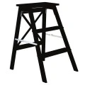 STEP LADDER BAMBOO ESSENTIALS WITH 3 SEPS BLACK