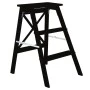 STEP LADDER BAMBOO ESSENTIALS WITH 3 SEPS BLACK